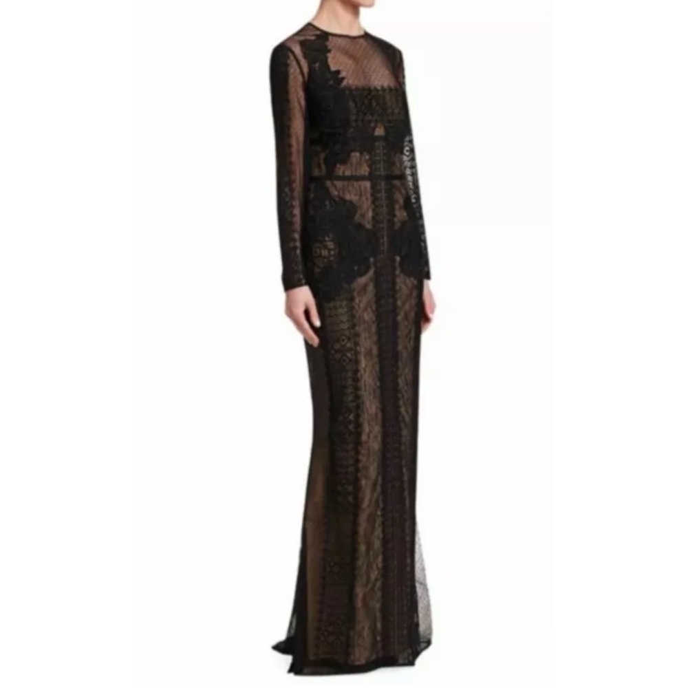 🖤 ZUHAIR MURAD Illusion Nude Lace Mermaid Gown 14 - Picture 7 of 9